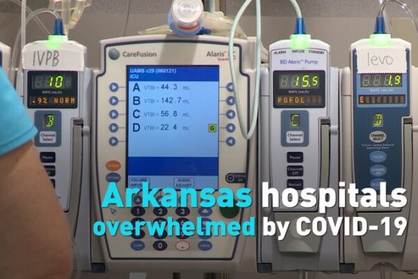 Los hospitales de Arkansas están abrumados mientras aumenta la variante Delta de COVID-19 Los_hospitales_de_Arkansas_esta_n_abrumados_mientras_aumenta_la_variante_Delta_de_COVID_19 video poster