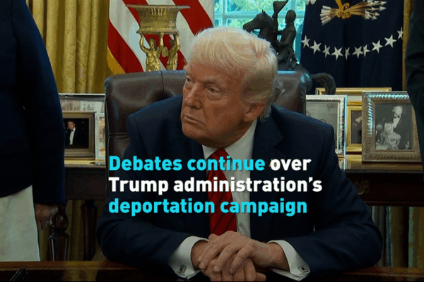 Debate sobre deportaciones de Trump: Tribunales vs. Aplicación Debate sobre deportaciones de Trump: Tribunales vs. Aplicación video poster