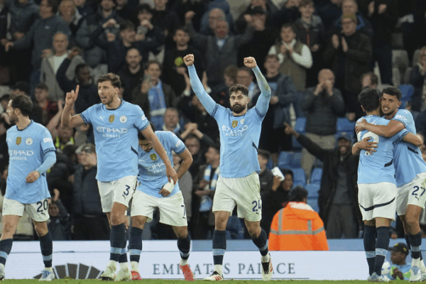 Gol tardío de Nunes impulsa al Man City a un triunfo 2-1 Gol tardío de Nunes impulsa al Man City a un triunfo 2-1