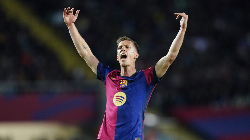 El gol de Olmo impulsa la lucha por el título del Barca