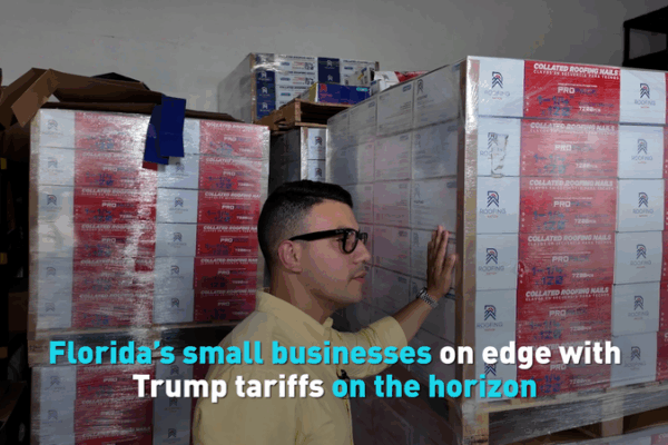 Los aranceles de Trump sacuden a pequeñas empresas de Florida Los aranceles de Trump sacuden a pequeñas empresas de Florida video poster