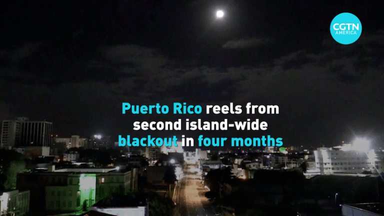 Puerto Rico enfrenta su segundo apagón en toda la isla video poster