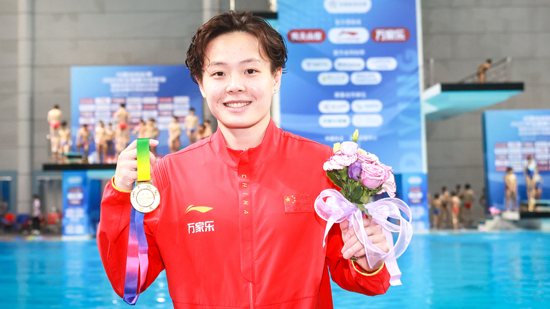 Chen Yiwen logra emocionante oro en trampolín de 3m en Wuhan