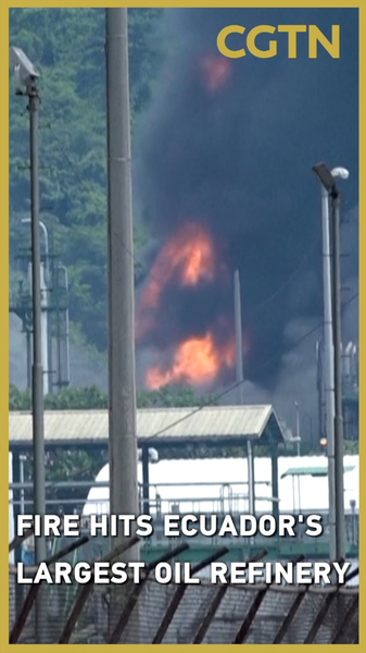 Incendio en la refinería de petróleo más grande de Ecuador provoca evacuación video poster