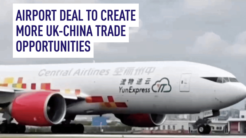 ¡El Aeropuerto East Midlands se eleva en el comercio Reino Unido–China! video poster