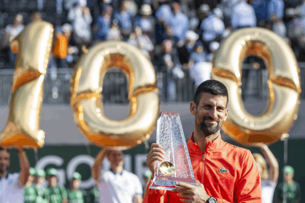 Djokovic logra su título número 100 en el Abierto de Ginebra en una batalla épica Djokovic logra su título número 100 en el Abierto de Ginebra en una batalla épica