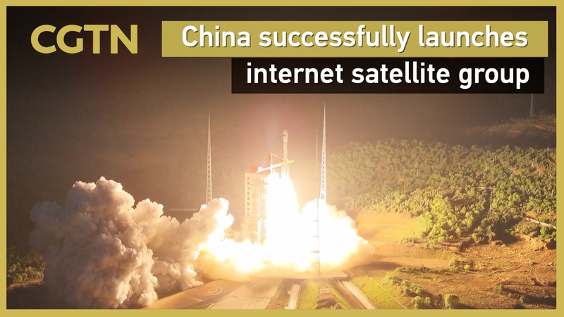 China lanza grupo de satélites de internet video poster