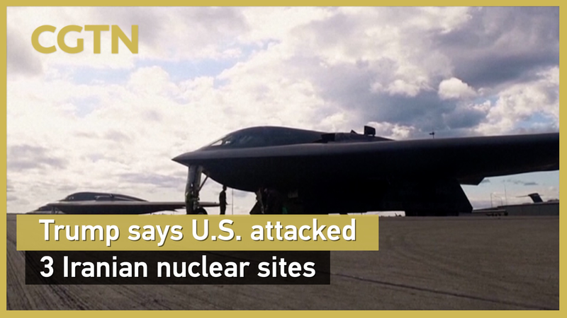 Trump afirma que EE. UU. bombardea 3 sitios nucleares iraníes Trump afirma que EE. UU. bombardea 3 sitios nucleares iraníes video poster