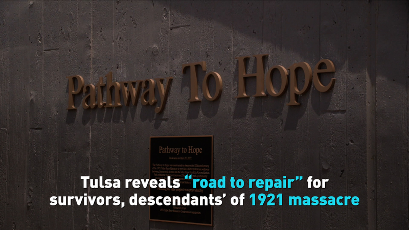 Tulsa presenta el monumento 'Camino a la Reparación' para la Masacre de 1921 video poster