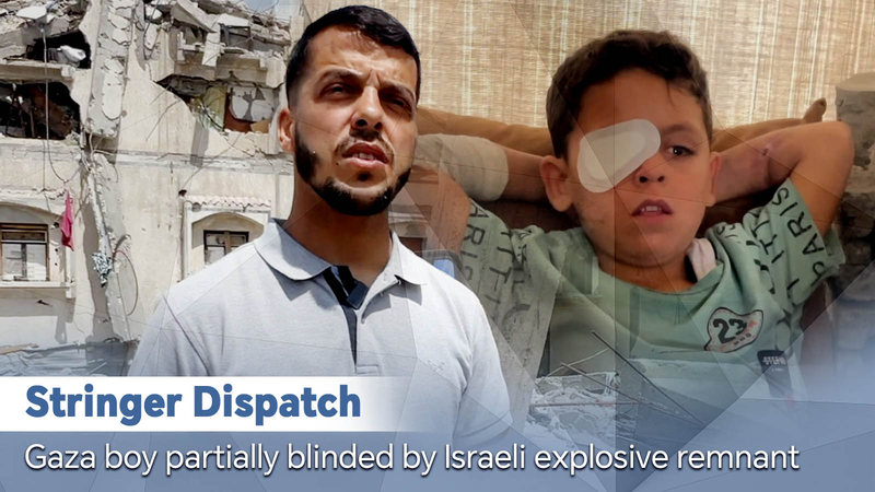 Niño de Gaza enfrenta pérdida de visión tras incidente explosivo video poster