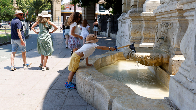 Ola de calor en Madrid: Inmigrante en disfraz de gorila enfrenta duras realidades económicas video poster