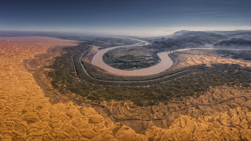 El nuevo cinturón de barrera de China doma el desierto de Tengger