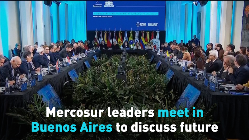 Los líderes de Mercosur trazan el futuro del comercio en Buenos Aires video poster