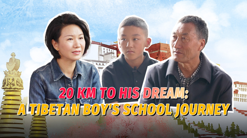 20 km hacia su sueño: El viaje escolar de un niño tibetano video poster