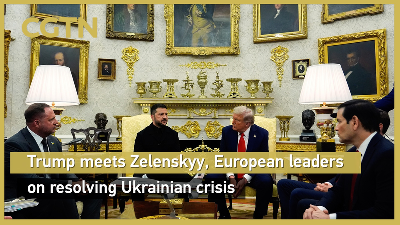 Trump recibe a Zelenskyy y líderes de la UE para abordar la crisis ucraniana video poster