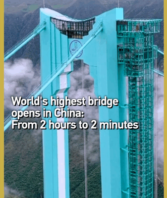 Abre el puente más alto del mundo en China: de 2 horas a 2 minutos video poster
