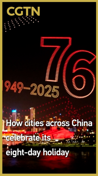 Celebraciones en las ciudades durante el feriado de ocho días en el continente chino video poster