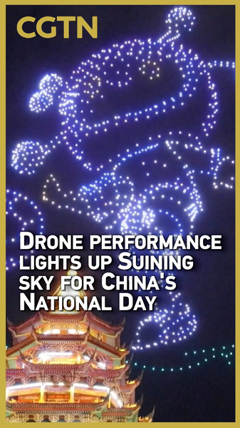 Drone show iluminó el cielo de Suining por el Día Nacional video poster