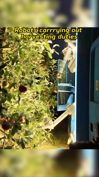 Robots de huerto: Súper ayudantes transforman las cosechas de frutas en China video poster