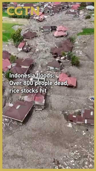 Inundaciones en Indonesia dejan más de 800 muertos y devastan suministros de arroz video poster