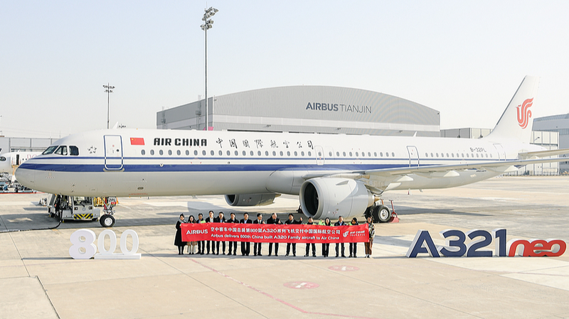Airbus entrega su 800° A320 ensamblado en China y celebra 17 años en Tianjin