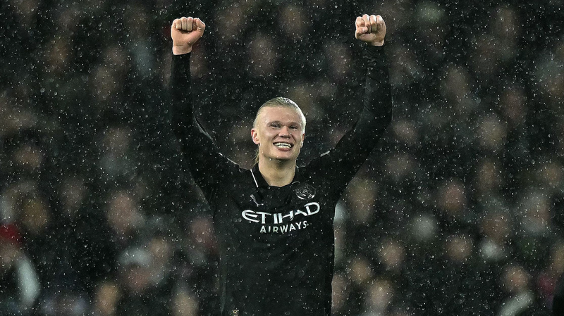 Haaland rompe récord de 100 goles mientras el City vence a Fulham 5-4