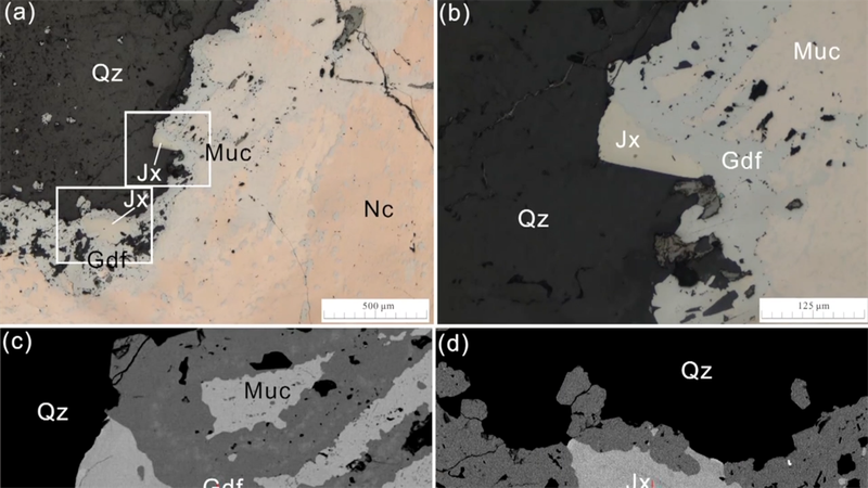 Jinxiuite: nuevo mineral de níquel y cobalto hallado en China