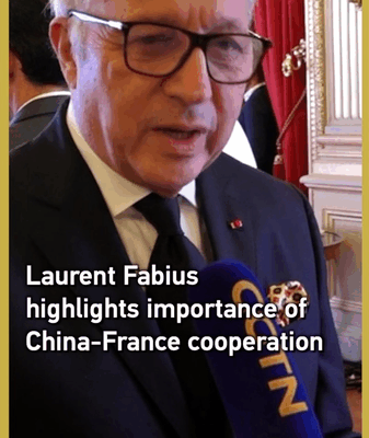 Fabius destaca cooperación China-Francia antes de la visita de Macron video poster