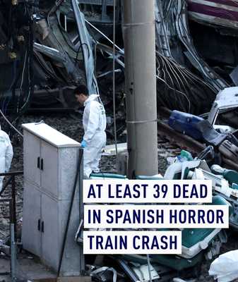 Accidente de tren de alta velocidad en España deja 39 muertos video poster