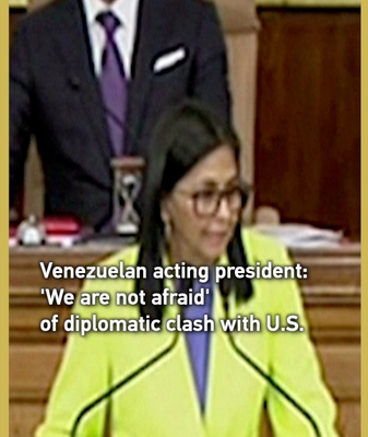 Delcy Rodríguez: Venezuela no teme choque diplomático con EE.UU. video poster