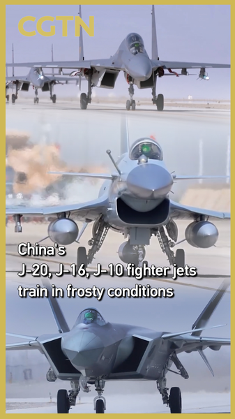 Pilotos de China entrenan con cazas J-20, J-16 y J-10 en frío extremo ❄️✈️ video poster