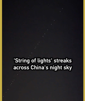 Hilera de luces en el cielo de China continental revela satélites Starlink video poster