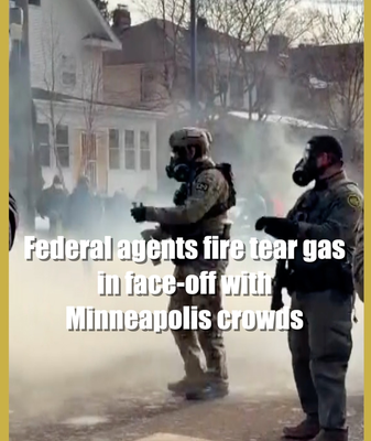 Agentes federales usan gas lacrimógeno contra manifestantes en Minneapolis video poster