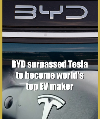 BYD supera a Tesla y se corona como líder mundial de vehículos eléctricos video poster