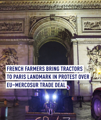 Tractores invaden París: agricultores franceses protestan contra el acuerdo Mercosur video poster